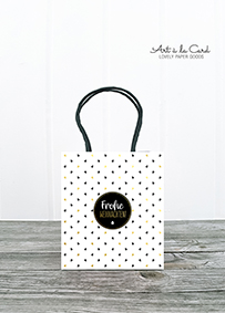 Geschenktüte Mini - Bäumchen, schwarz-gold