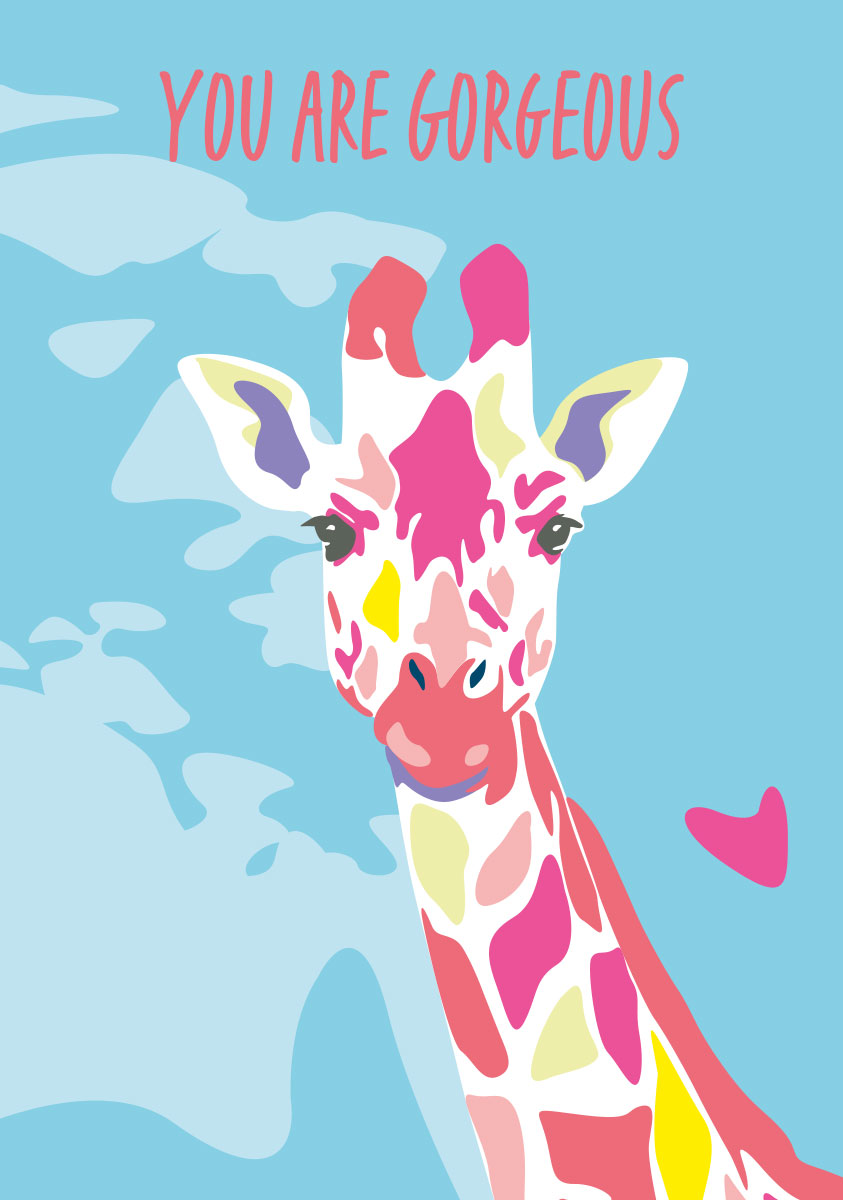 Postkarte - Limoncella - Gorgeous Giraffe