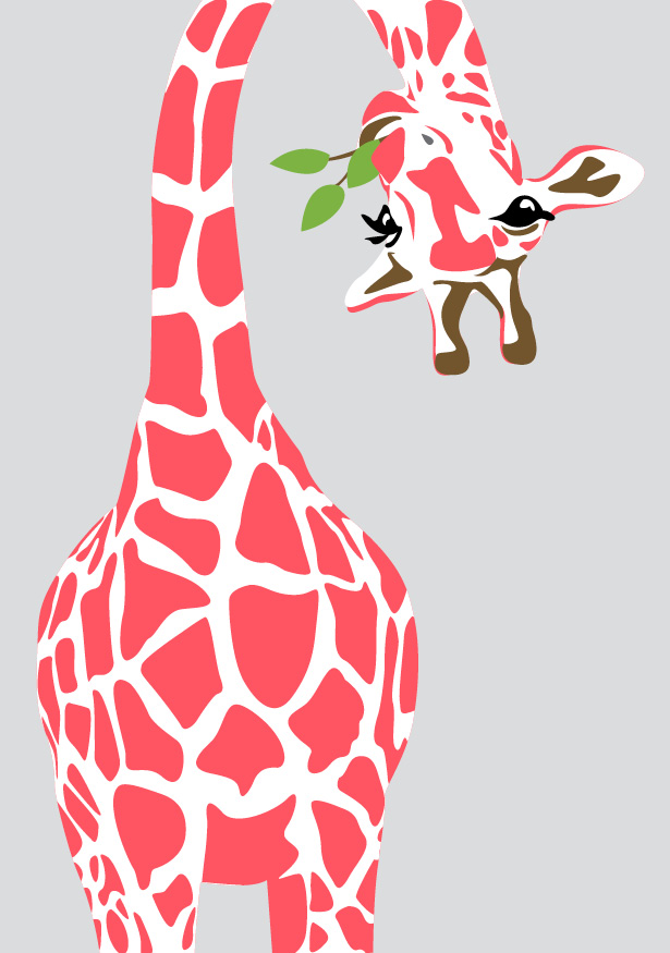 Postkarte - luminous - Giraffe