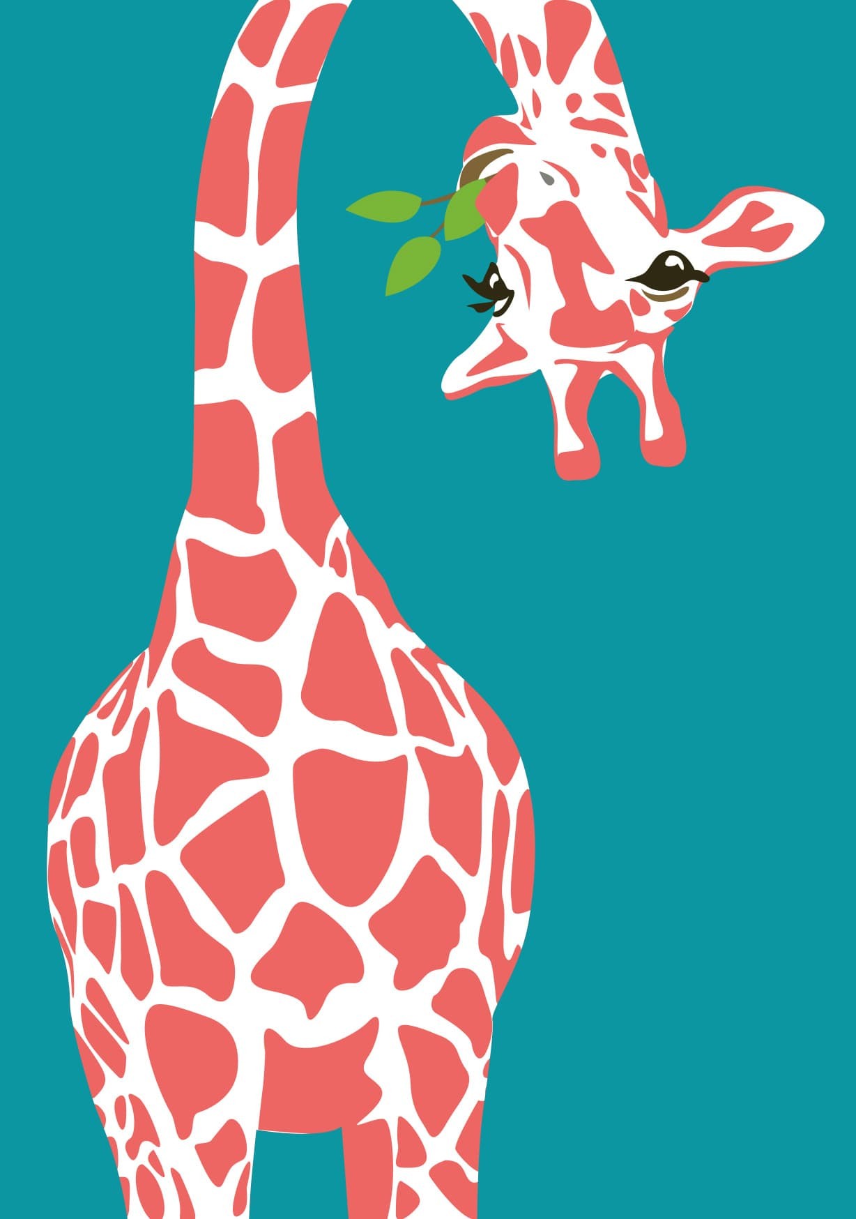 Postkarte - luminous - Giraffe