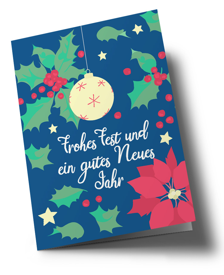 Klappkarte - Lucky Cards - Weihnachtsstern