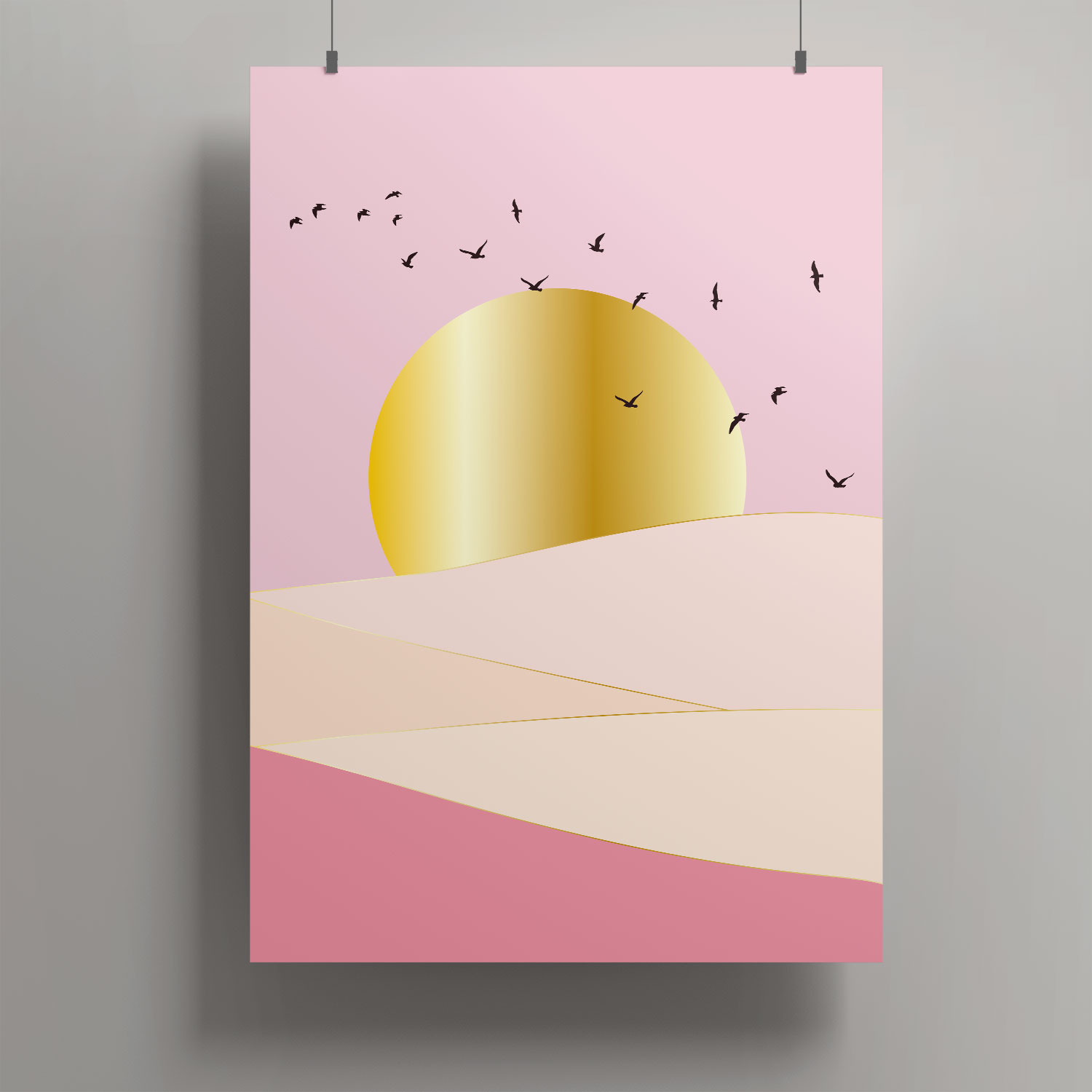 ArtPrint A4 - Tony Starck - Rosy birdsky