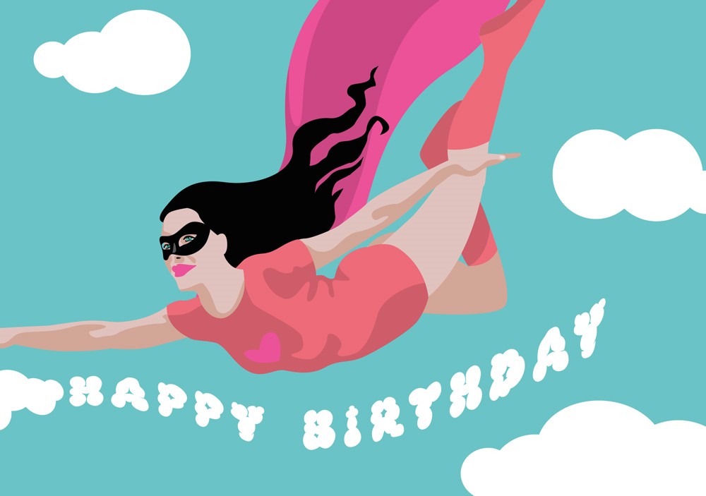 Postkarte - luminous - Superwoman Postkarte - luminous - Superwoman