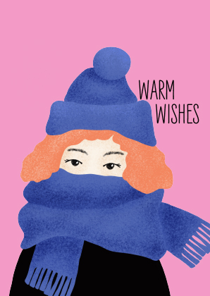 Postkarte - andrea liesert - Warm wishes