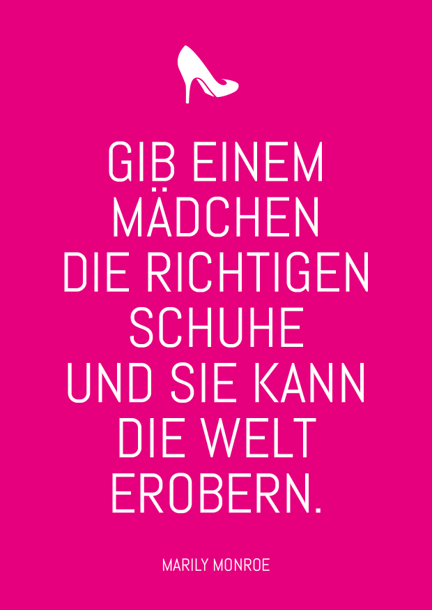 Postkarte - Wortsinn - Gib einem Mädchen die richtigen Schuhe und