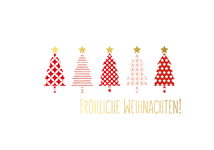 Postkarte - La Card - Musterbäumchen Postkarte - La Card - Musterbäumchen