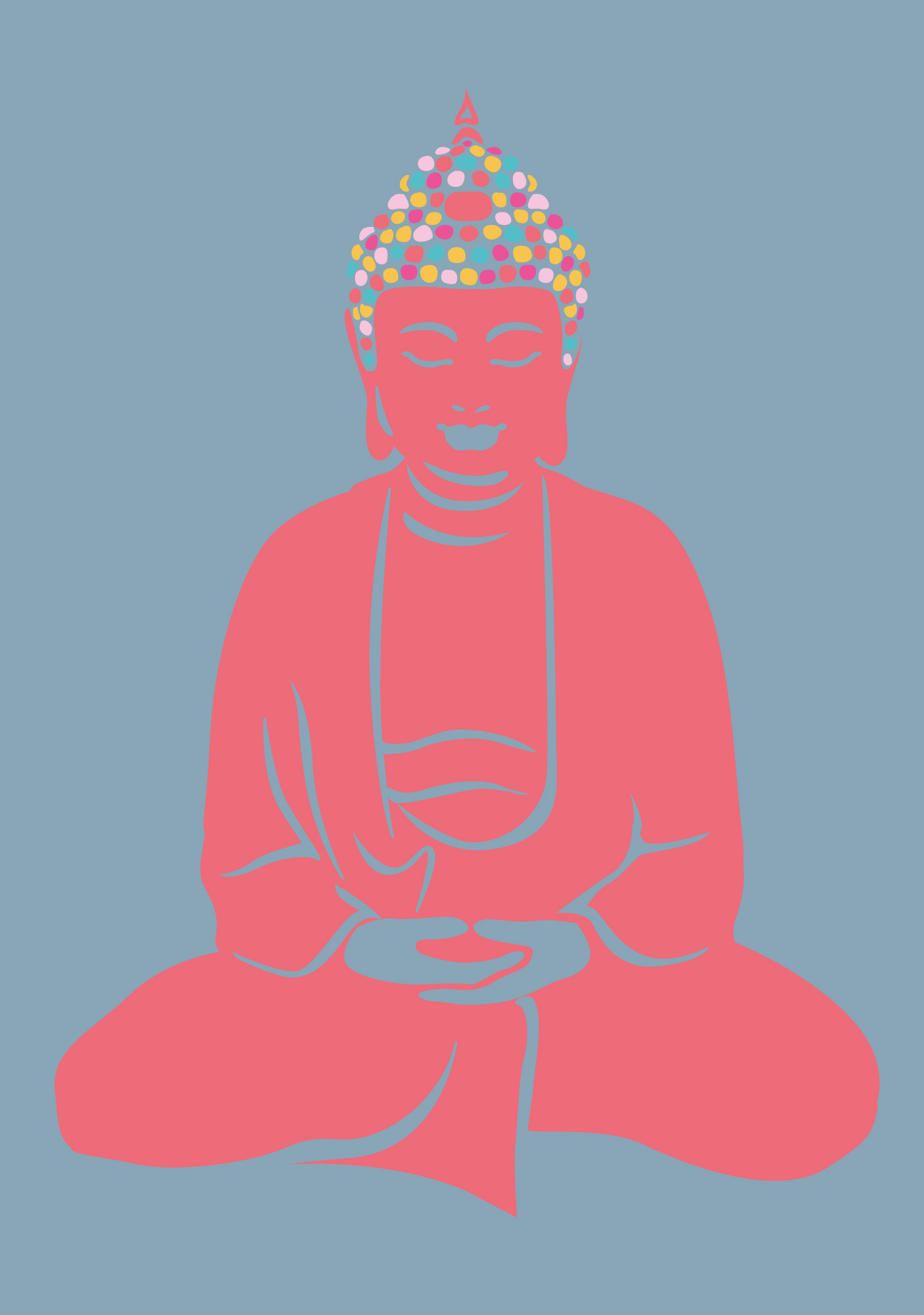 Postkarte - Happiness - Buddha
