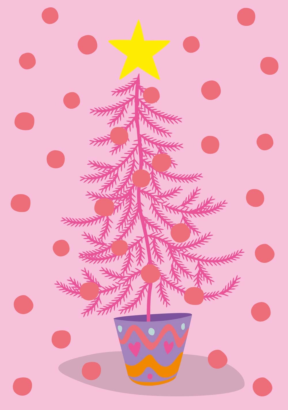 Postkarte - luminous - xmas plant