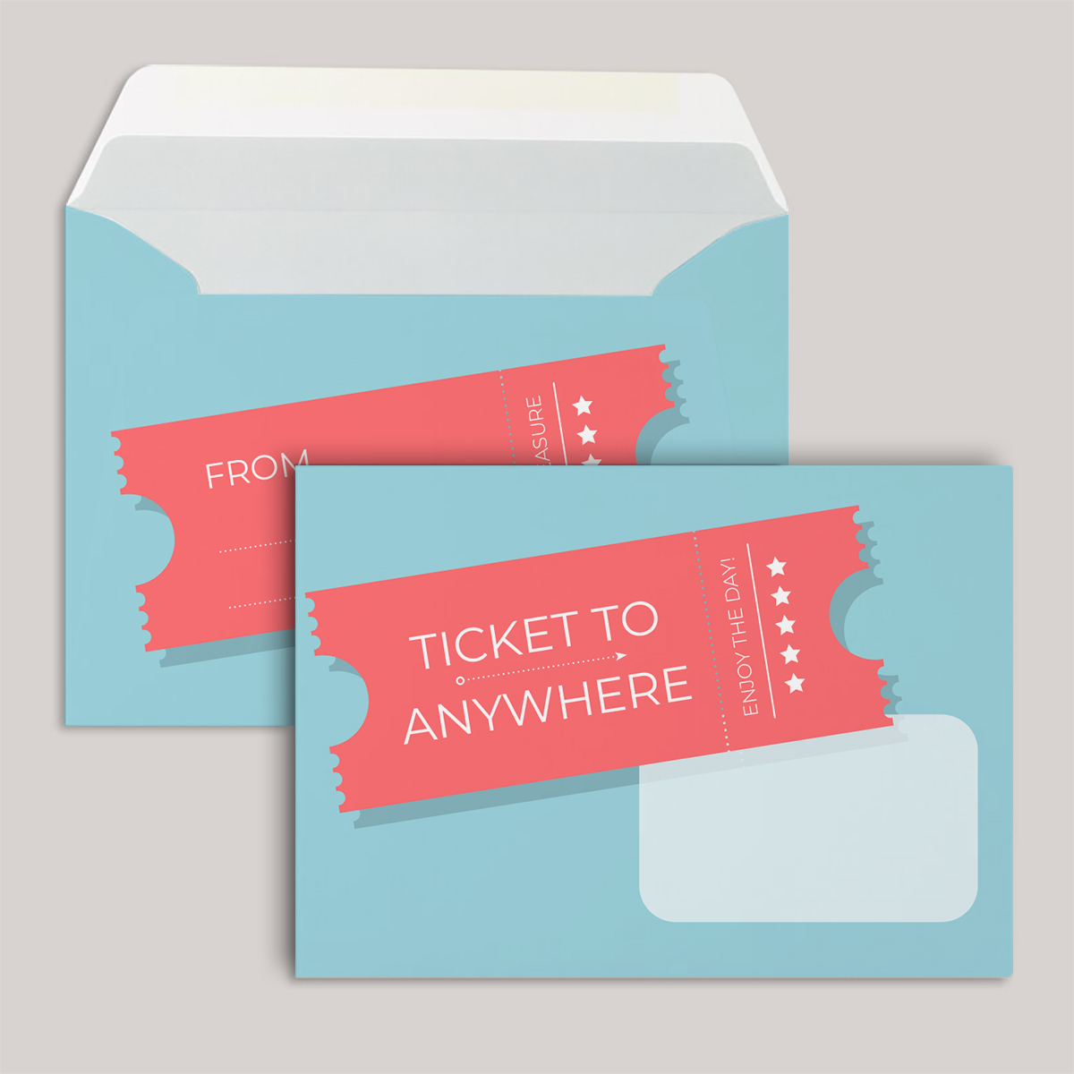 Umschlag - neonstyle - Ticket to anywhere Umschlag - neonstyle - Ticket to anywhere