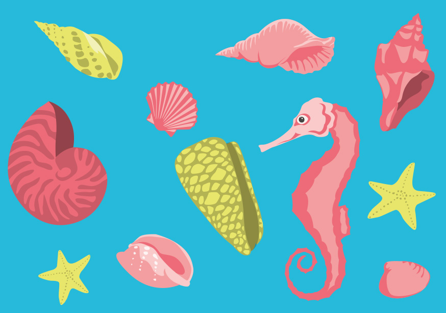 Postkarte - luminous - Sea life