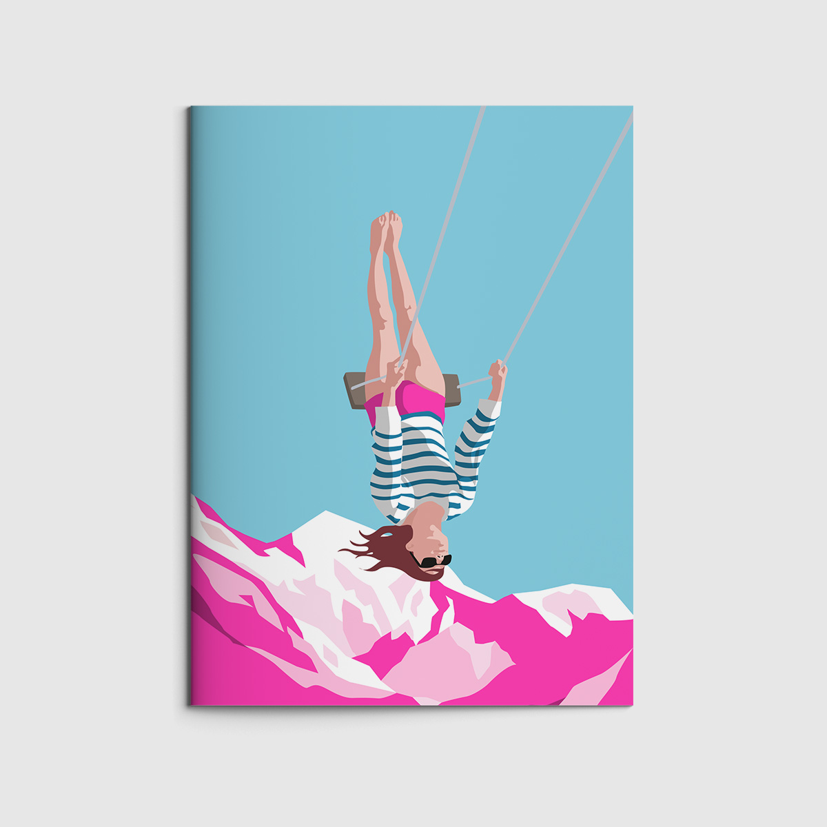Notizheft A6 - neonstyle - Swing above the clouds