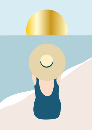 Postkarte - Toni Starck - Woman at the sea Postkarte - Toni Starck - Woman at the sea