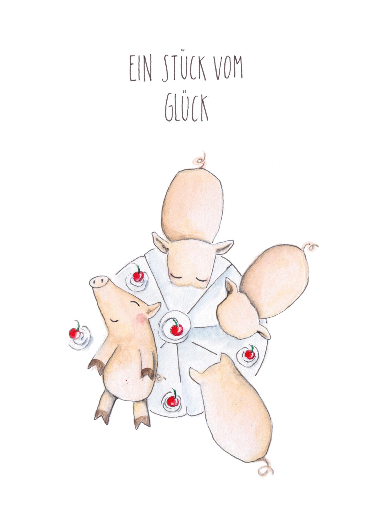 Klappkarte C6 - Tabea Güttner - Ein Stück vom Glück