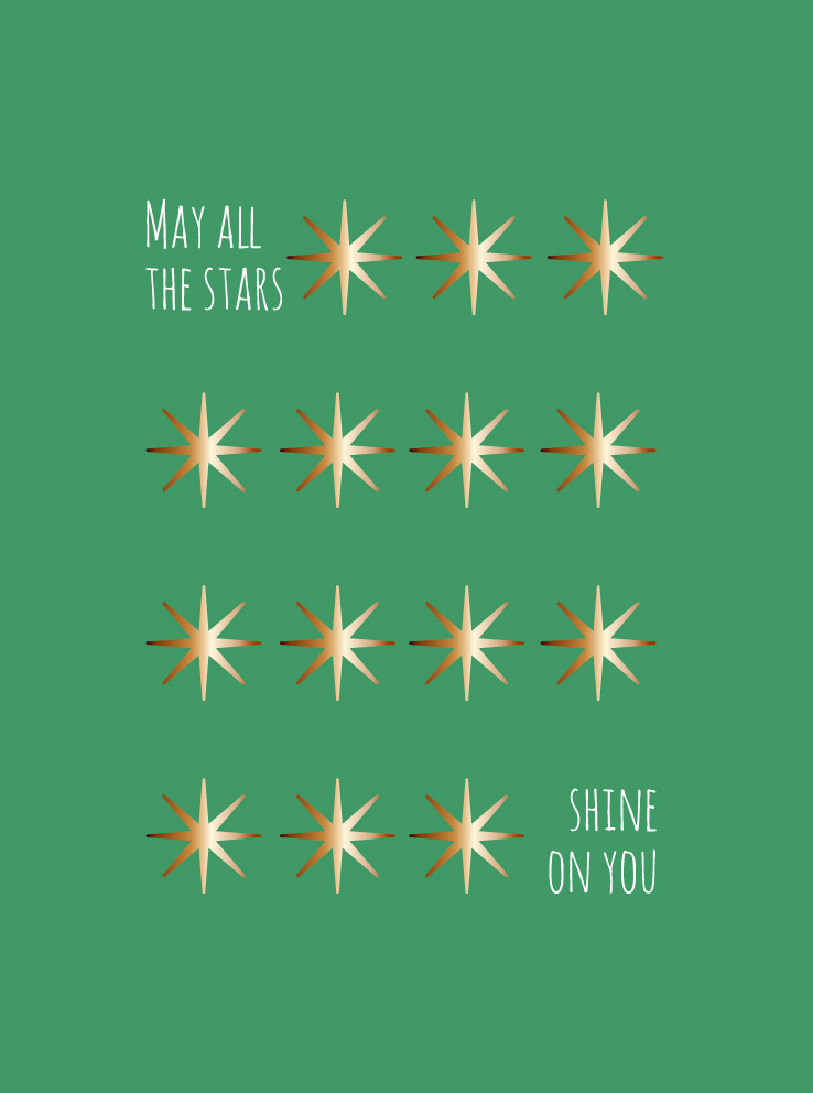 Postkarte - Toni Starck - may all the stars