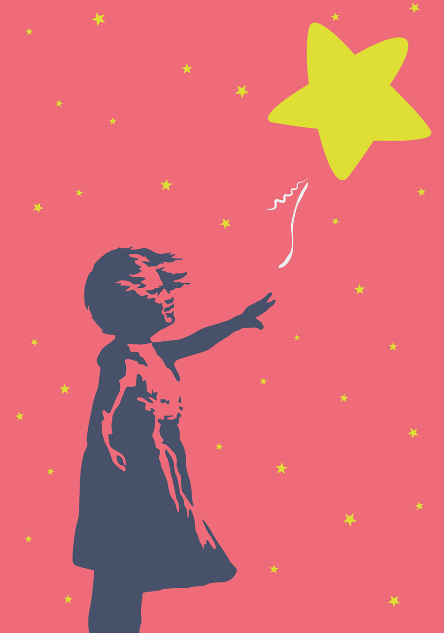 Postkarte - luminous - Star Girl