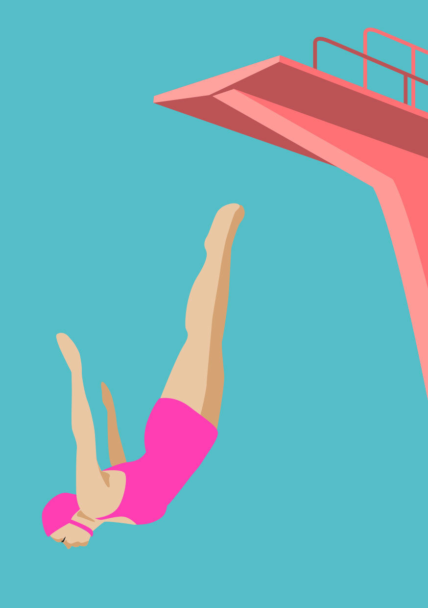 ArtPrint A5 - Modern Art - The Jump