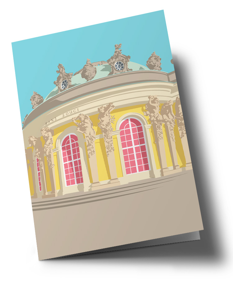 Klappkarte - Bon Voyage - Schloss Sanssouci