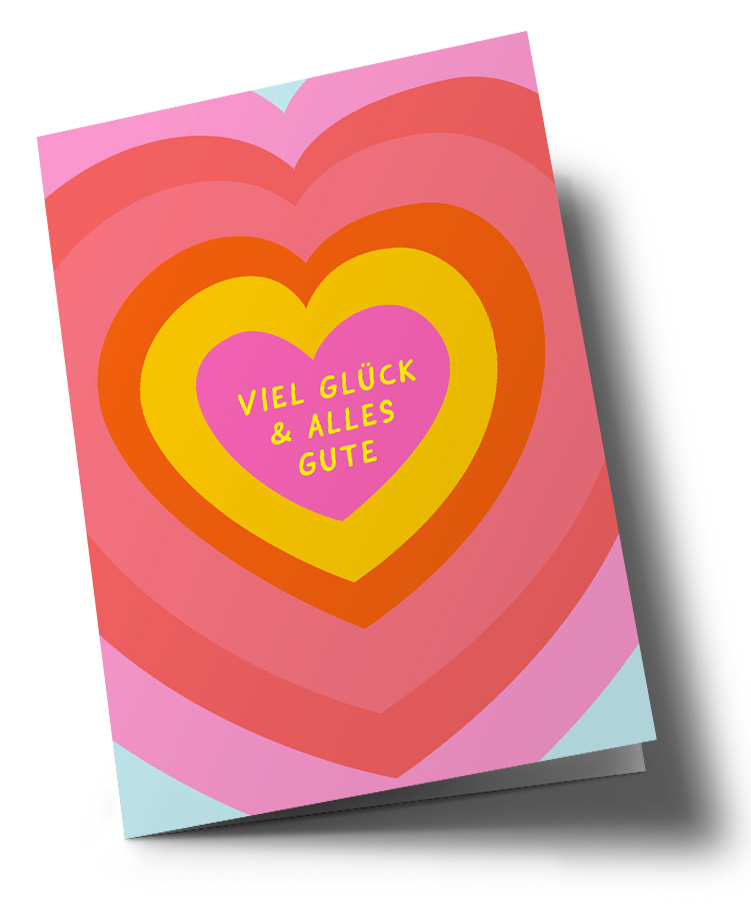 Klappkarte C6 - nola - Viel Glück und alles Gute Klappkarte C6 - nola - Viel Glück und alles Gute