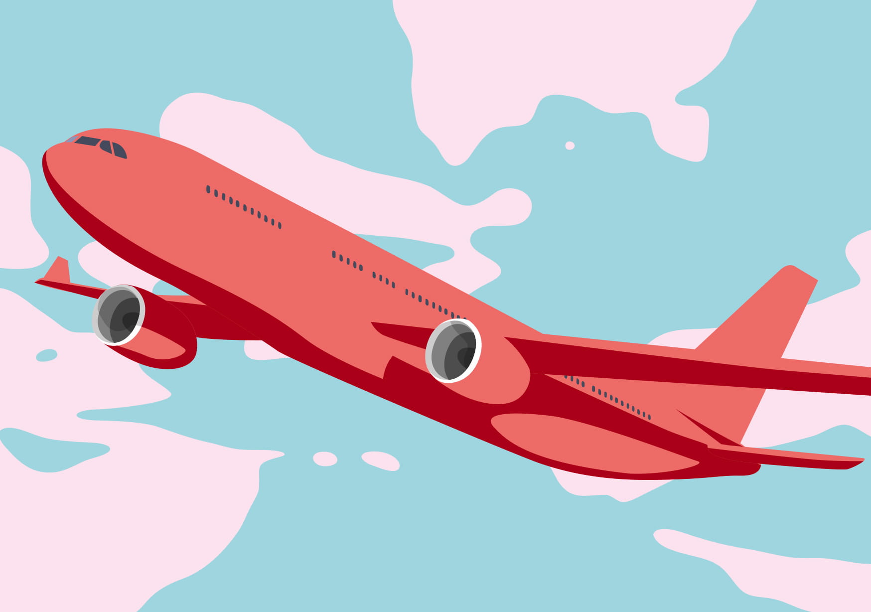 Postkarte - luminous - Flugzeug