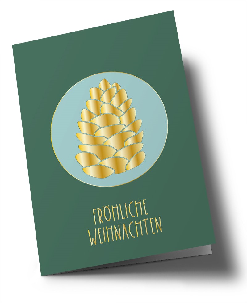 Klappkarte C6 - Toni Starck - pinecone green Klappkarte C6 - Toni Starck - pinecone green