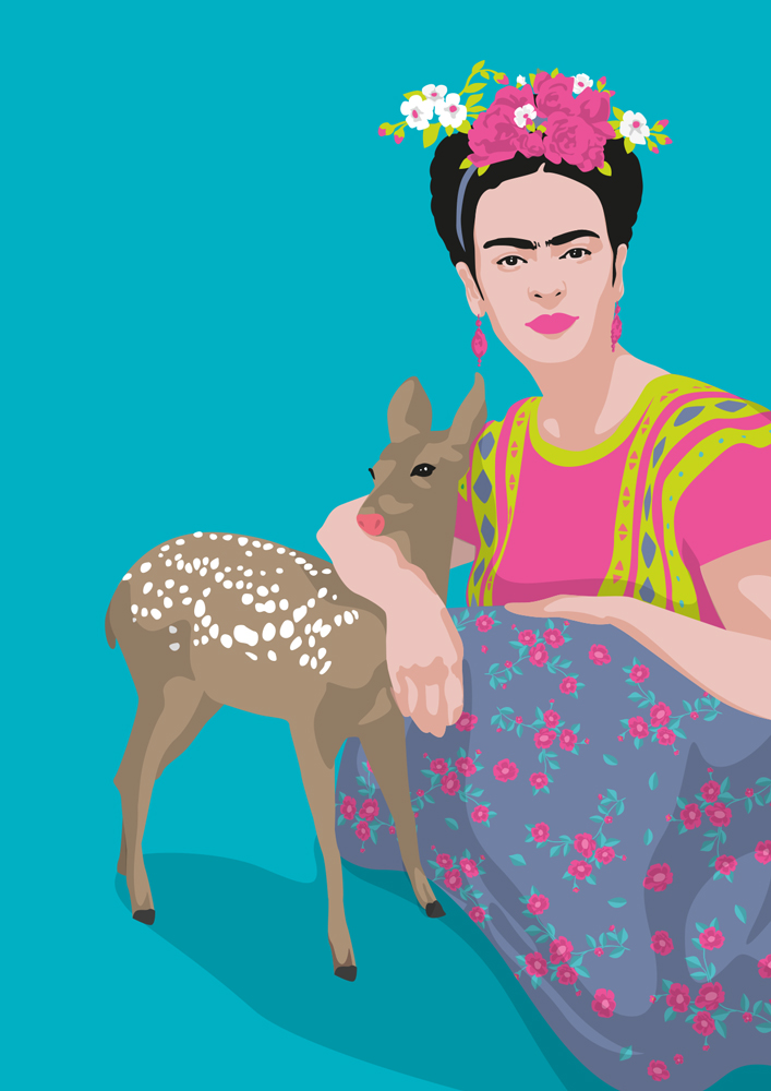 ArtPrint A4 - Modern Art - Mexican with Bambi