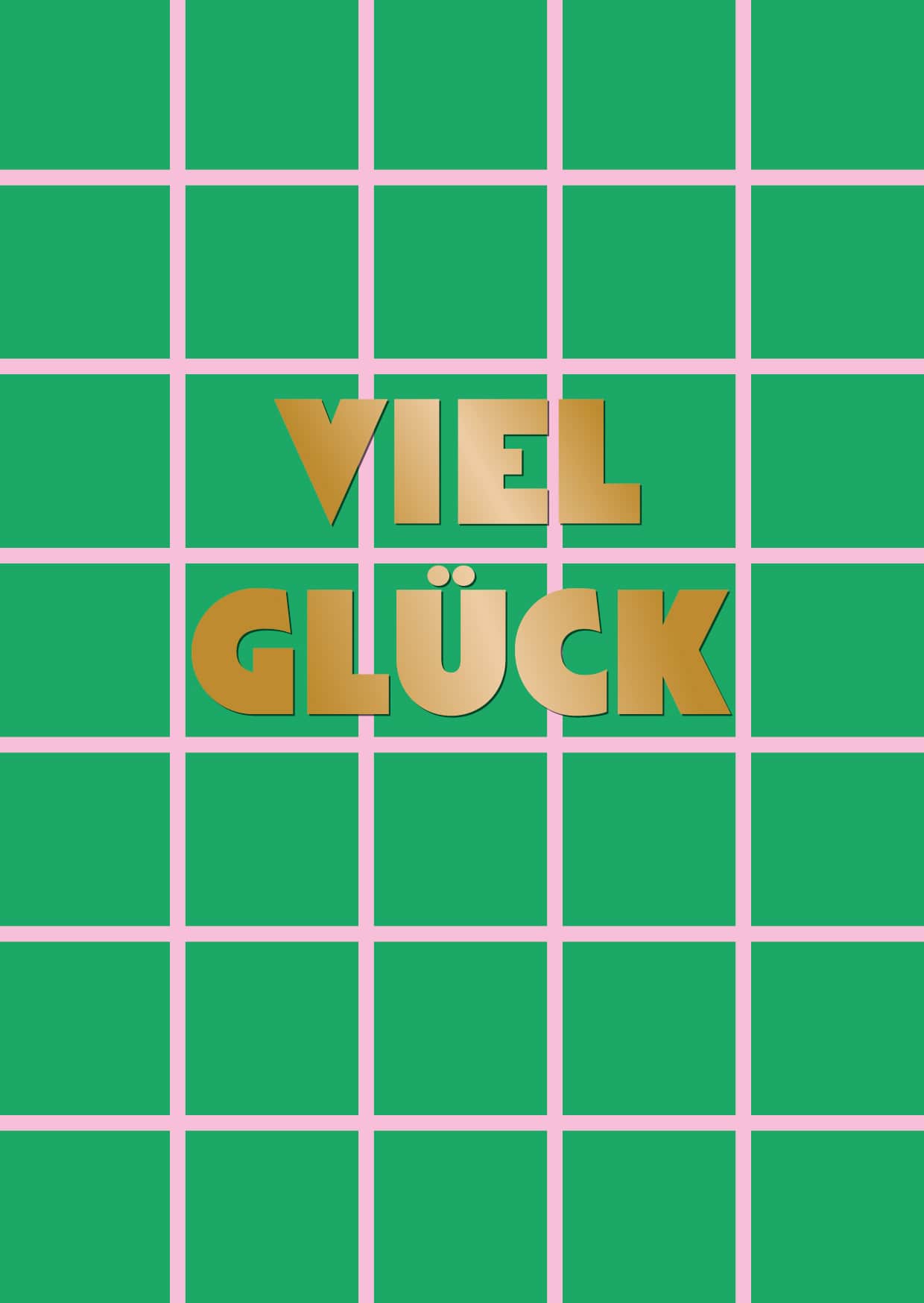 Postkarte - Designfräulein - OroLumi - Viel Glück