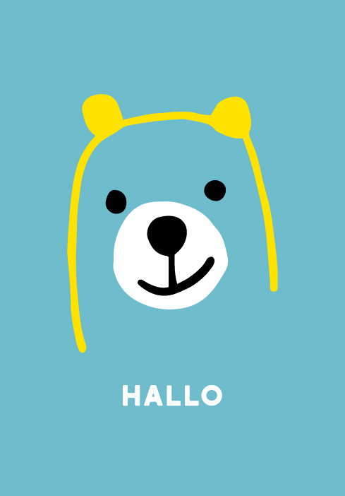 Klappkarte B6 - illi - Miko - Hallo