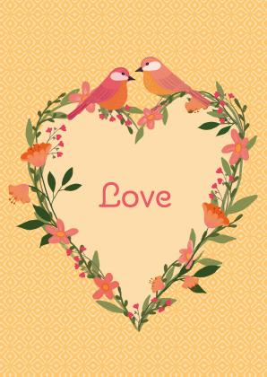 Postkarte - Toni Starck - Birdheart LOVE Postkarte - Toni Starck - Birdheart LOVE