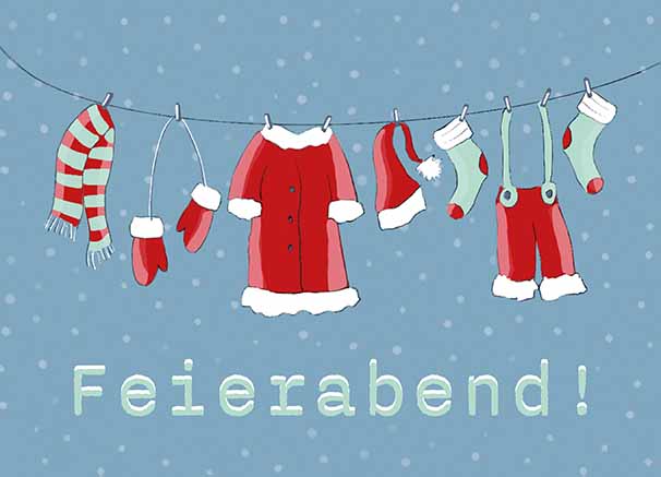 Postkarte - m-illu - Feierabend