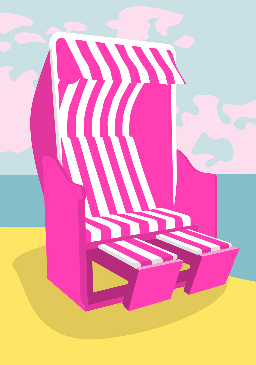 Postkarte - luminous - Beach Chair