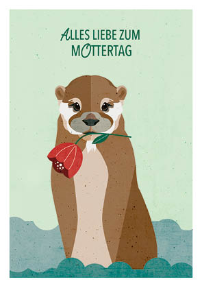 Postkarte - Daria Ivanova - Otter