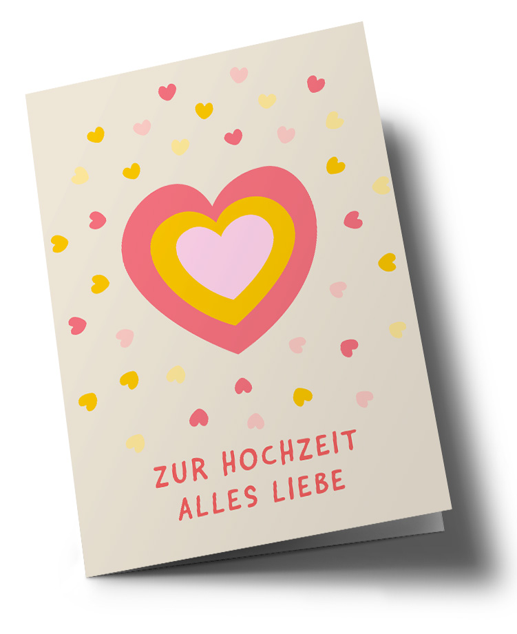 Klappkarte C6 - nola - zur Hochzeit alles Liebe