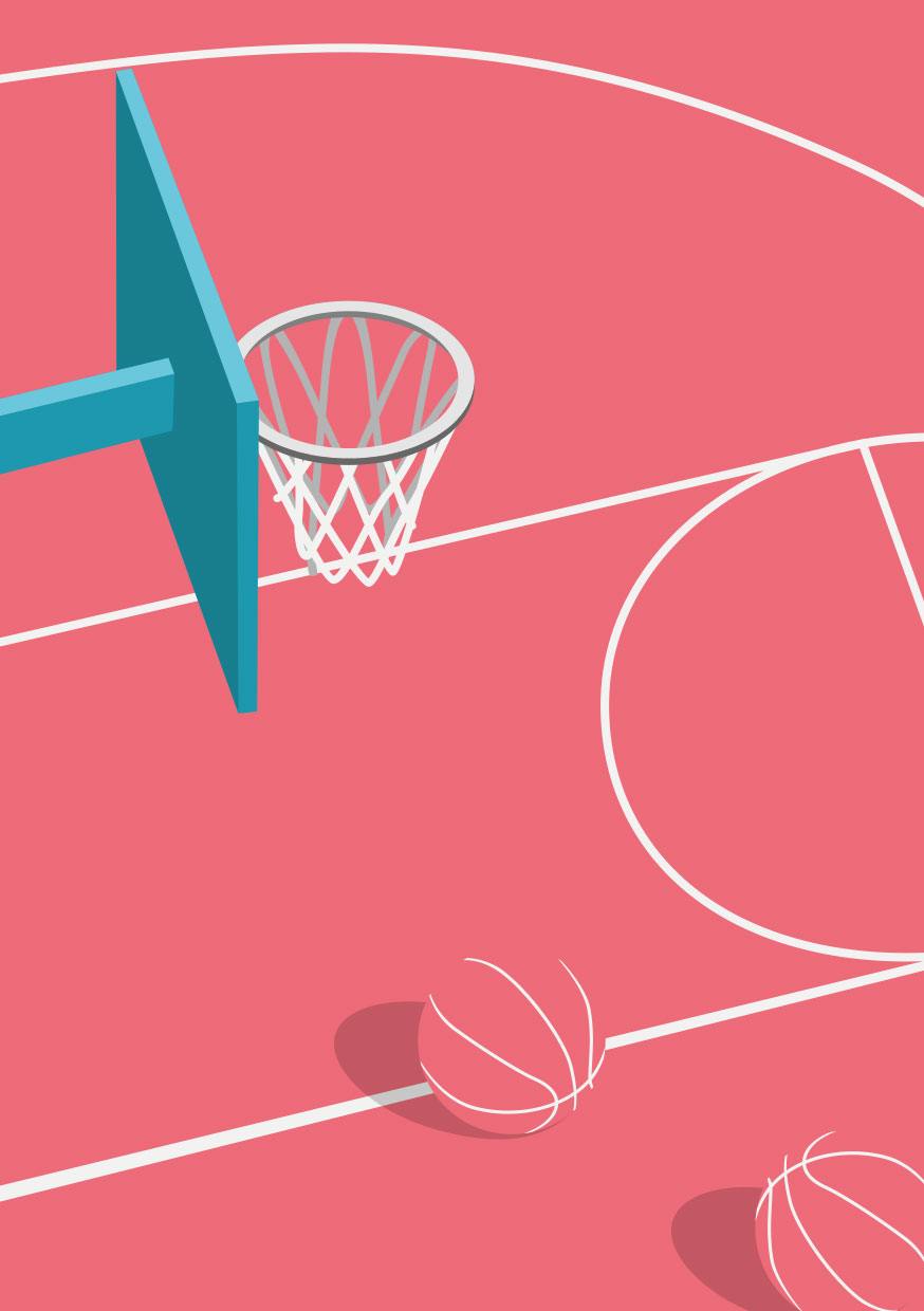 ArtPrint A5 - Modern Art - Basketball