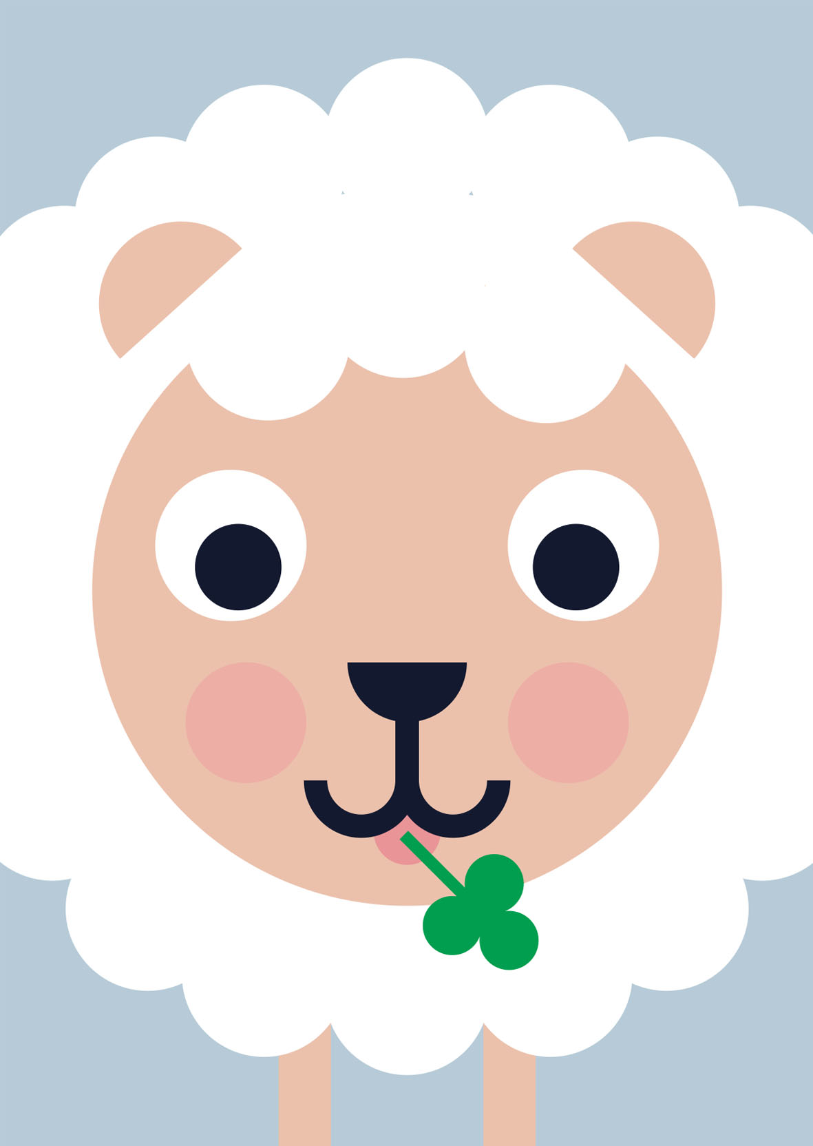 Postkarte - Designfräulein - Funny Faces - Schaf Postkarte - Designfräulein - Funny Faces - Schaf