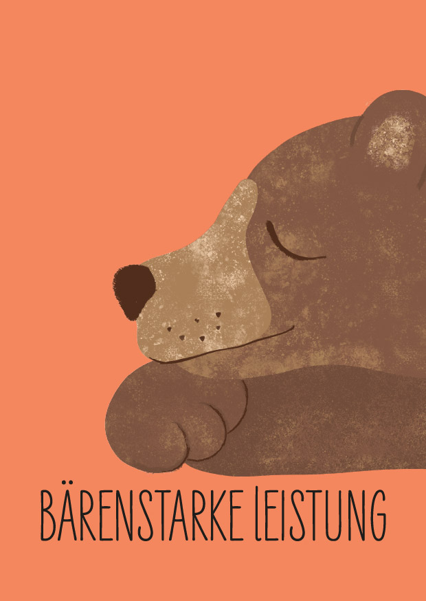 Postkarte - andrea liesert - Bärenstarke Leistung