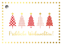 Geschenkanhänger - Musterbäumchen Gold