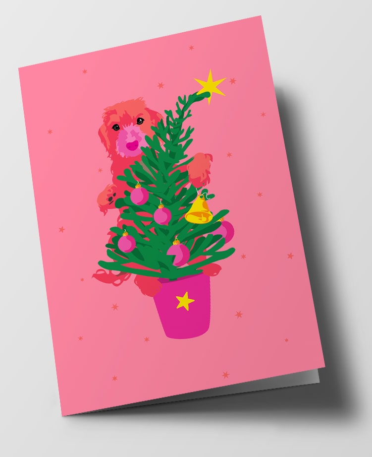 *DK C6 - Happiness - Dackel with xmas-tree