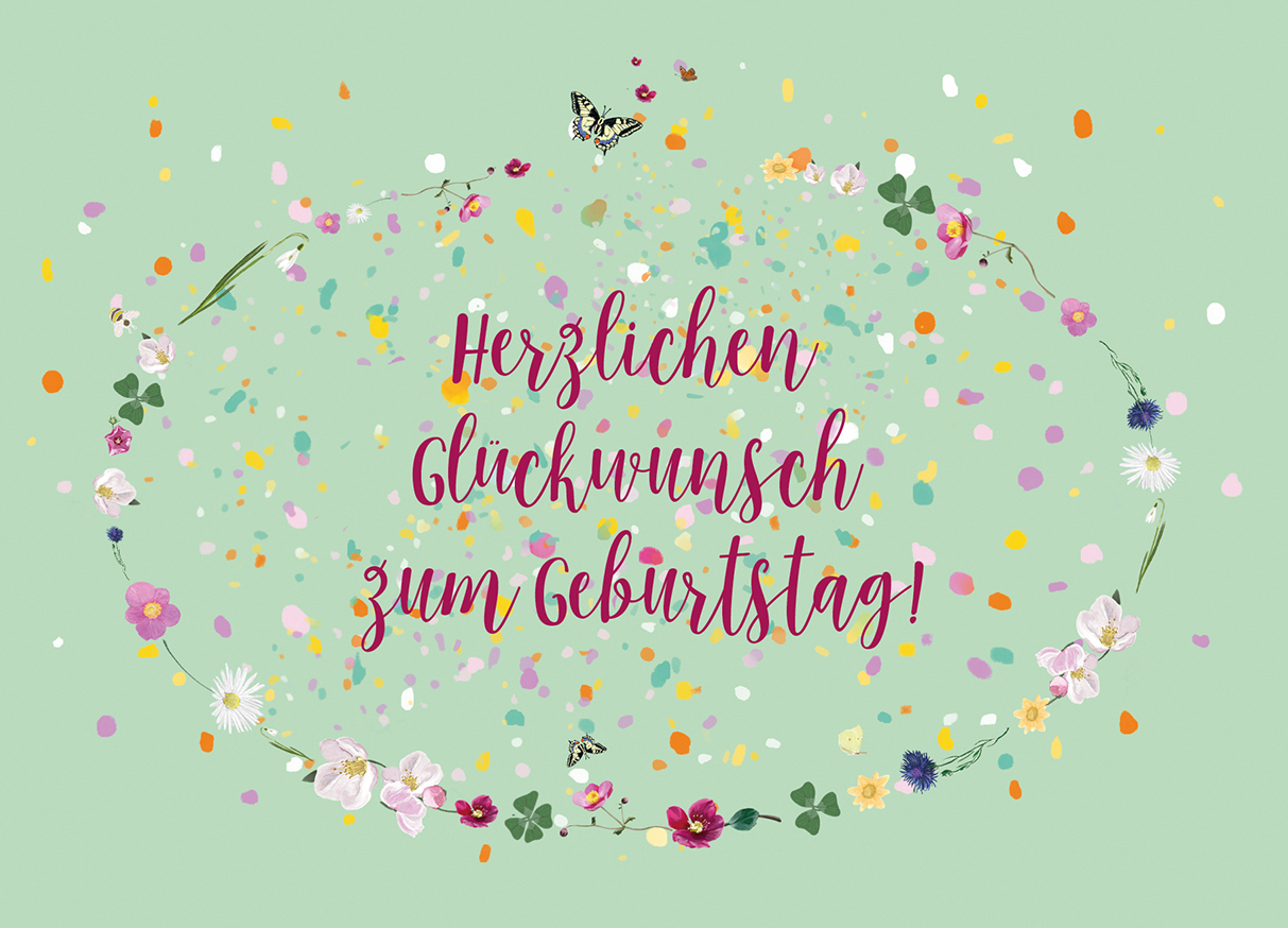 Postkarte - m-illu - Glückwunsch Geburtstag