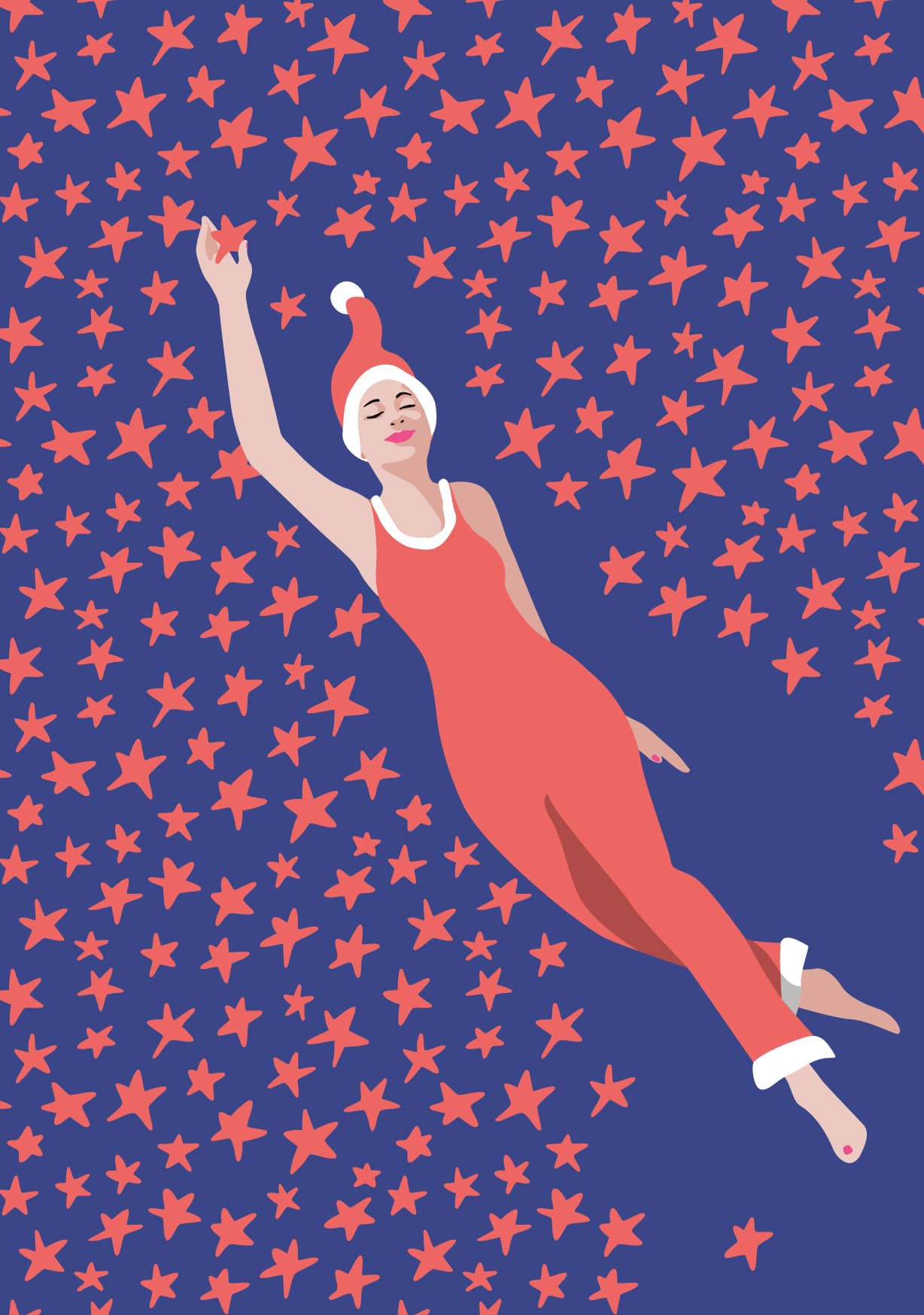 Postkarte - luminous - Schwimmerin Postkarte - luminous - Schwimmerin