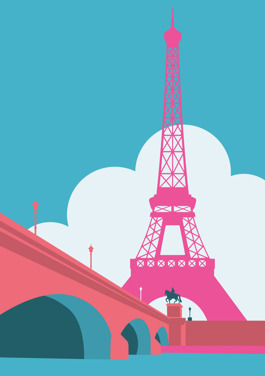 ArtPrint A5 - Monuments - Eiffelturm ArtPrint A5 - Monuments - Eiffelturm