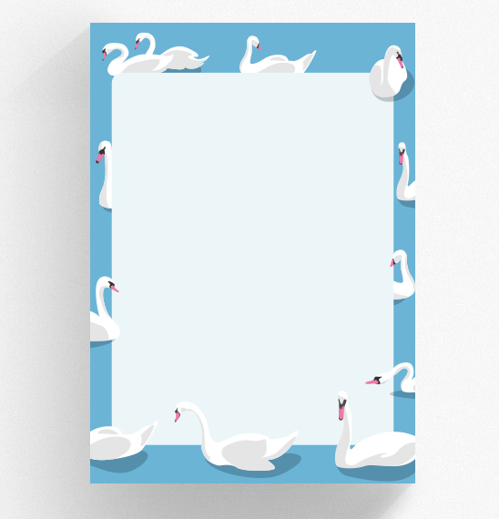 *Block A5 - crissXcross - Schwäne *Block A5 - crissXcross - Schwäne