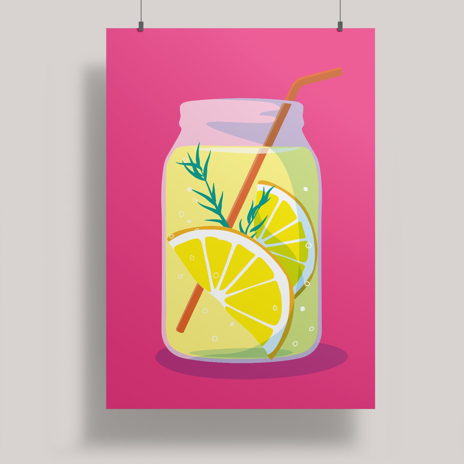 ArtPrint A4 - Modern Art - Zitronenlimonade