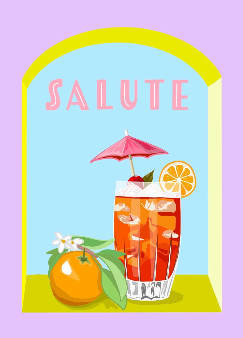 Postkarte - Limo & Mo - salute Postkarte - Limo & Mo - salute