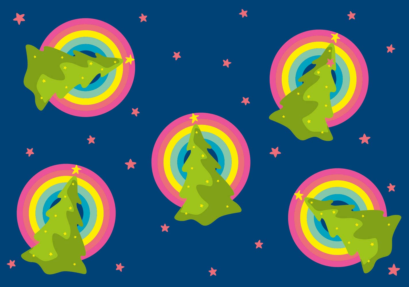 Postkarte - luminous - Rainbow in space