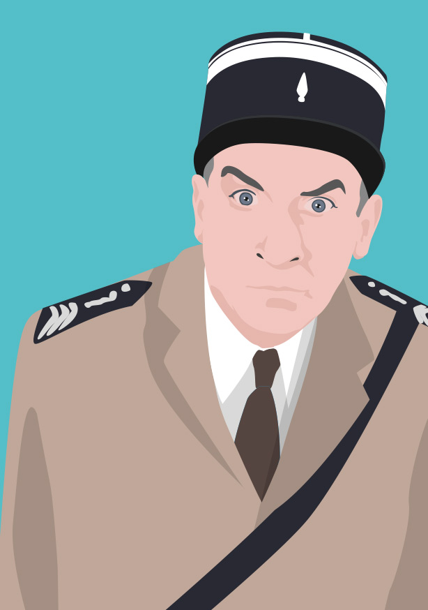 Postkarte - pop art new generation - French Comedian