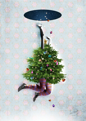 Postkarte - La Tack - falling