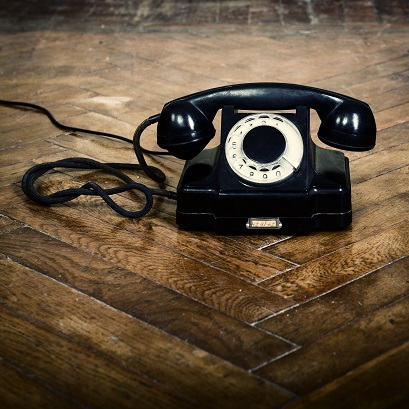 Postkarte - brocante - Telefon
