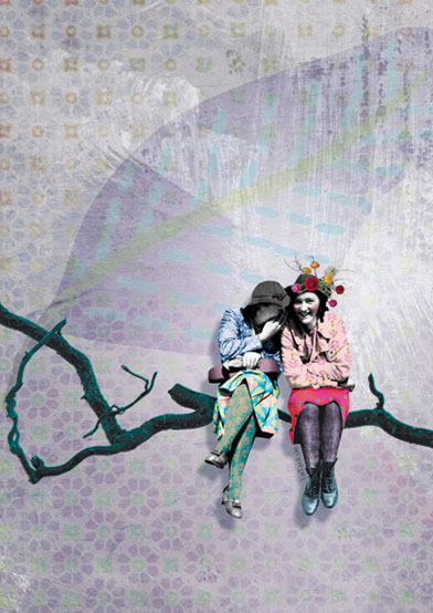 Postkarte - La Tack - zwitschergirls Postkarte - La Tack - zwitschergirls