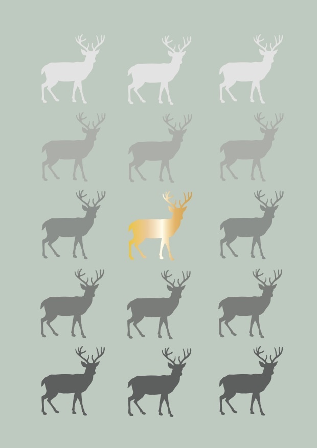 Postkarte - Toni Starck - deer lines