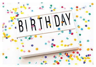 Postkarte - La Card - Birthday, Confetti Postkarte - La Card - Birthday, Confetti